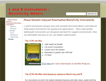 Tablet Screenshot of landrinstruments.com